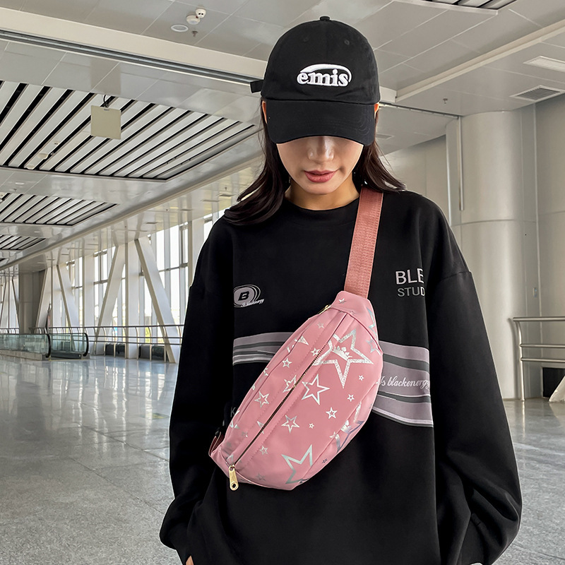 Casual Fashion Unisex Trendy Crossbody Luxury Bag Bag Nylon Designer Bag Five Star Print Sports Chest Bag Student Large Capacity Free Shipping Crossbo