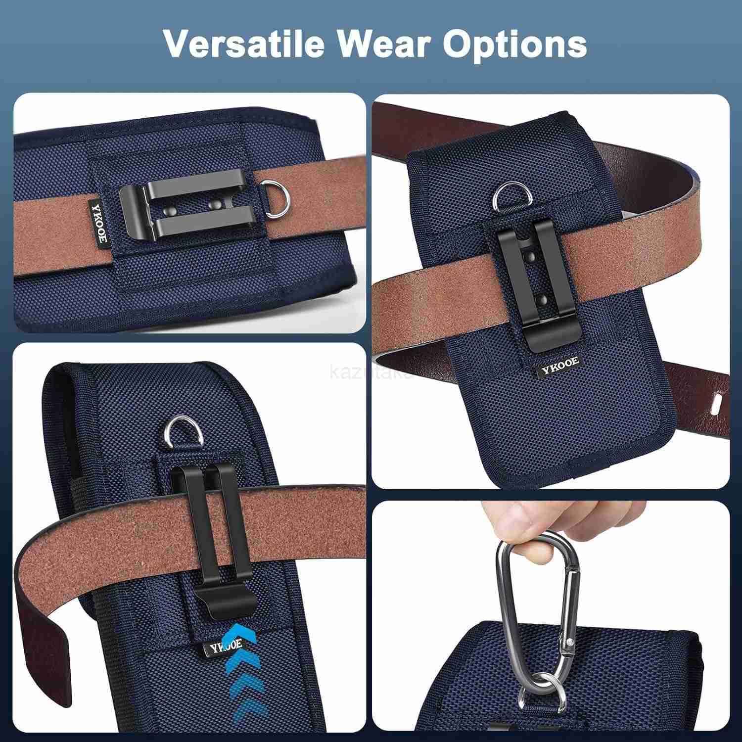 Cell Phone Holster Compatible with S25S24S23S22S21S20 Ultra Pixel 87 Pro Belt Clip and Card Holder Black XXL Z250910
