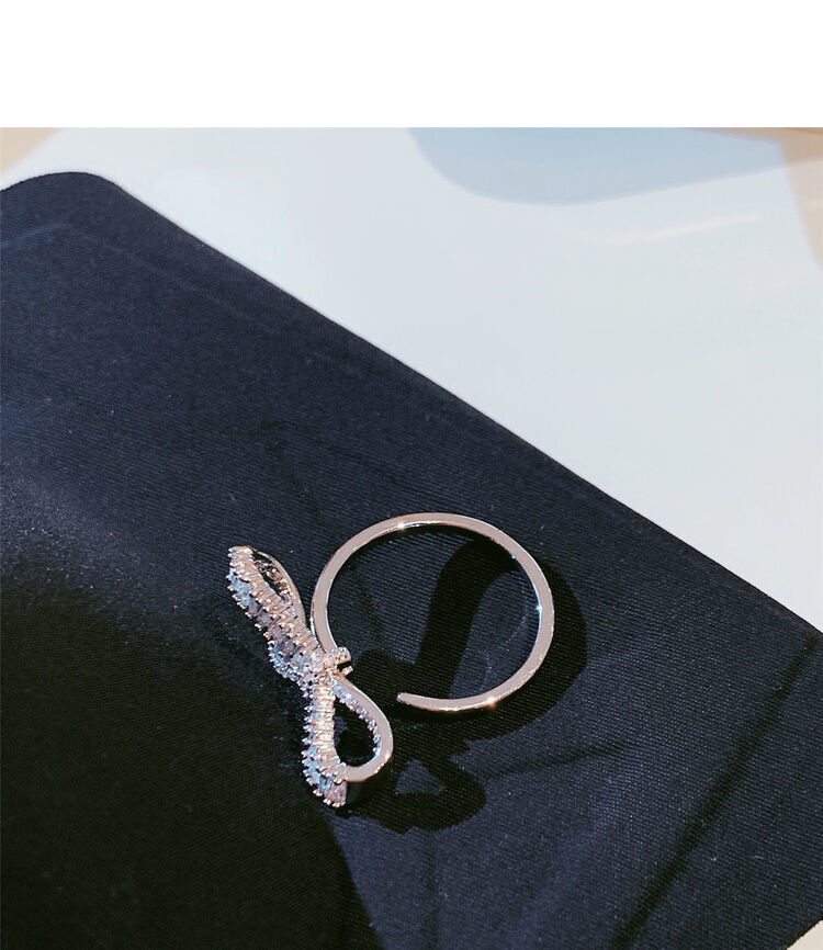 Adjustable Open Bowknot Ring INS Style Niche Fashion Index Finger Ring Street Personality Ring Trend Daily Party Jewelry for Women250711