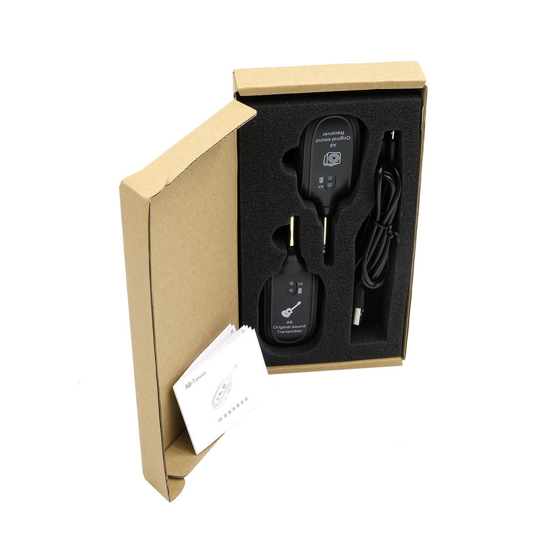 Professional Wireless Guitar System - Digital Receiver & Transmitter for Electric/Acoustic Guitars, No-Latency Instrument Wireless Set