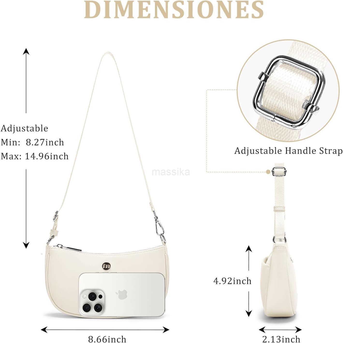 Shoulder Bag for Women Handbags with Adjustable Strap Underarm Purse Mini Clutch Purses Trendy Crescent Bags 1L M250910