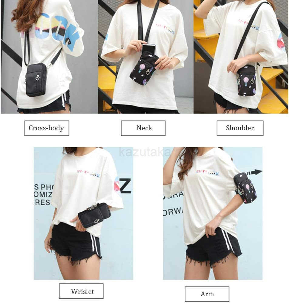 Outdoor SweatProof Running Armbag CrossBody Shoulder Casual Wallet Purse Crossbody Bag Gym Fitness Cell Phone Key Holder for iPhone 13 12 Pro Max Xs M
