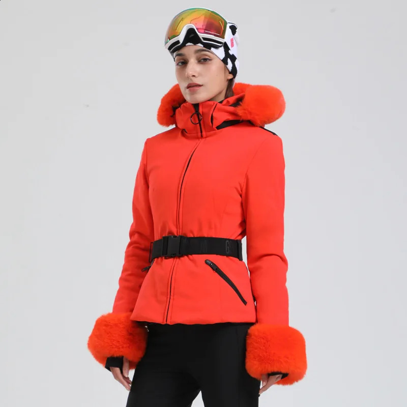 Ski Suit Outdoor Double Board Waterproof Warm Breathable Snow Jacket Top Womens Sports Loose Extreme Cold Clothing 250909