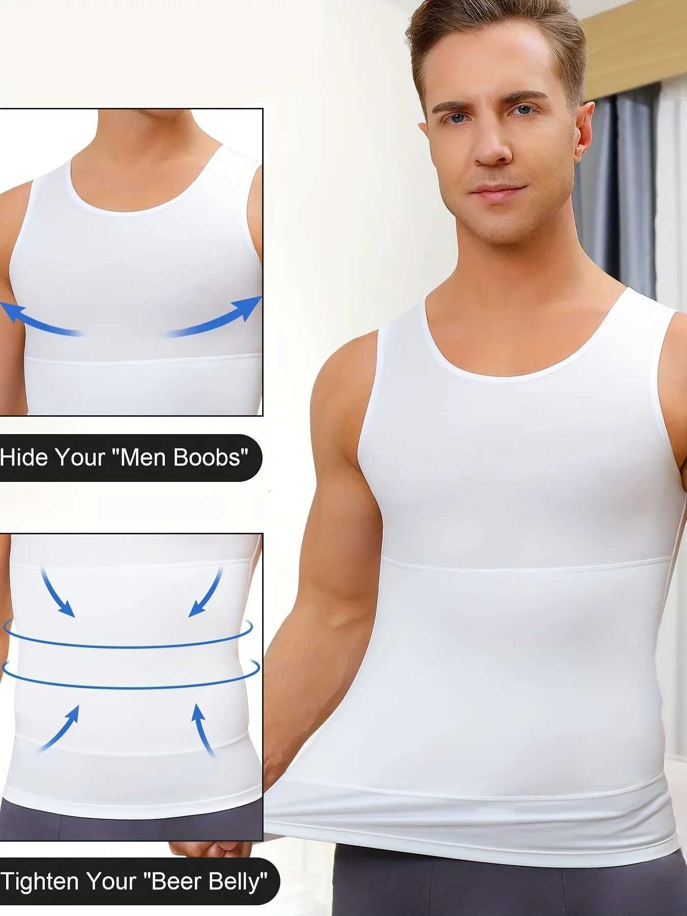 Mens Compression Tummy Control Body Shaper Tank Top Vest Undershirt Tops All Season Shaping Sweatshirt W250910
