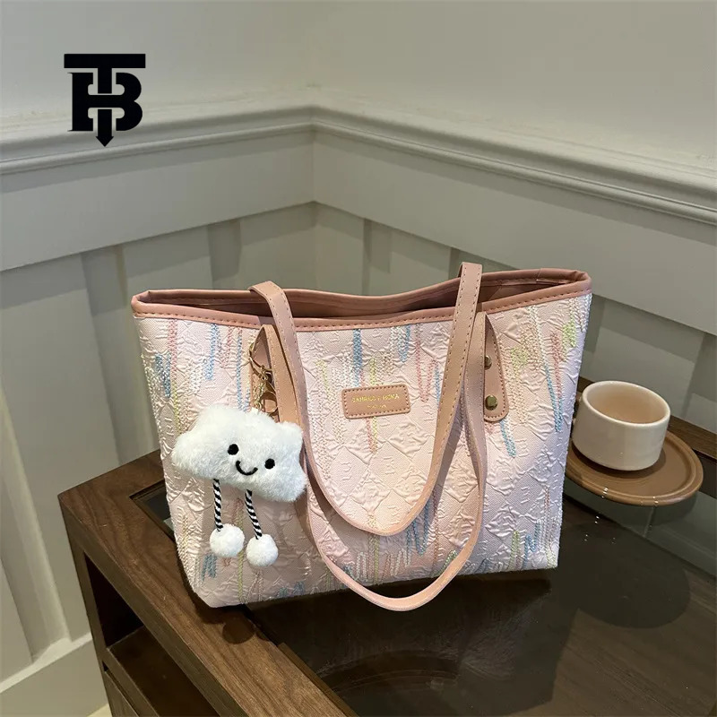 TB BHULAMTE Luxury Designer Bag Fashionable Ladies' Bag Embroidered Tote Luxury Bag Versatile Simple And Fashionable Luxury Bag Multi-purpose Han