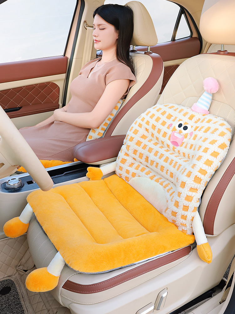 Car seat covers designed for ladies cartoon plush car seat cushions and protective pads suitable for all seasons 250910
