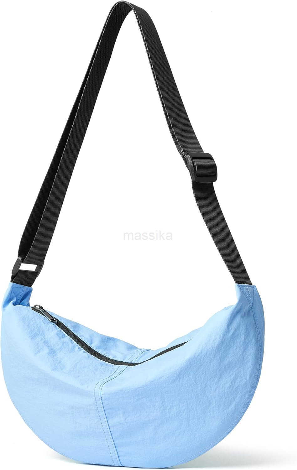 Nylon Crossbody Bag For Women Men Casual Lightweight Crescent Shoulder Hobo Purse With Wide Adjustable Strap M250910