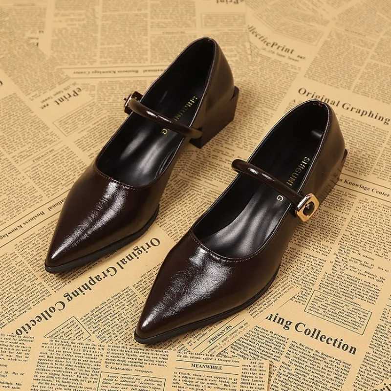 Elegant Pointed Toe Women Heels Shoes Chunky Fashion Heeled Sandals Summer 2025 Fashion Party Pumps New Dress Muejr De Sandalias W250910