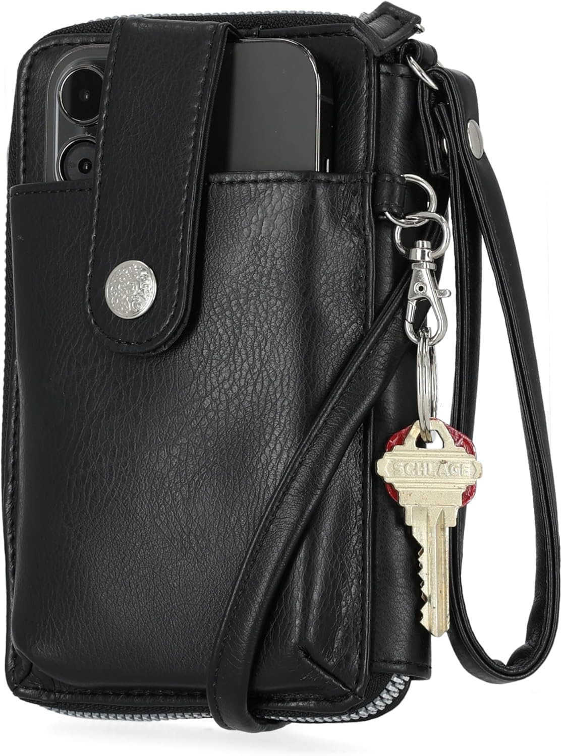 Crossbody Wallet for Women Vegan Leather Small Travel Handbag with Phone Holder Compact Organizer with Card Slots and Adjustable Strap Vacation PuW250