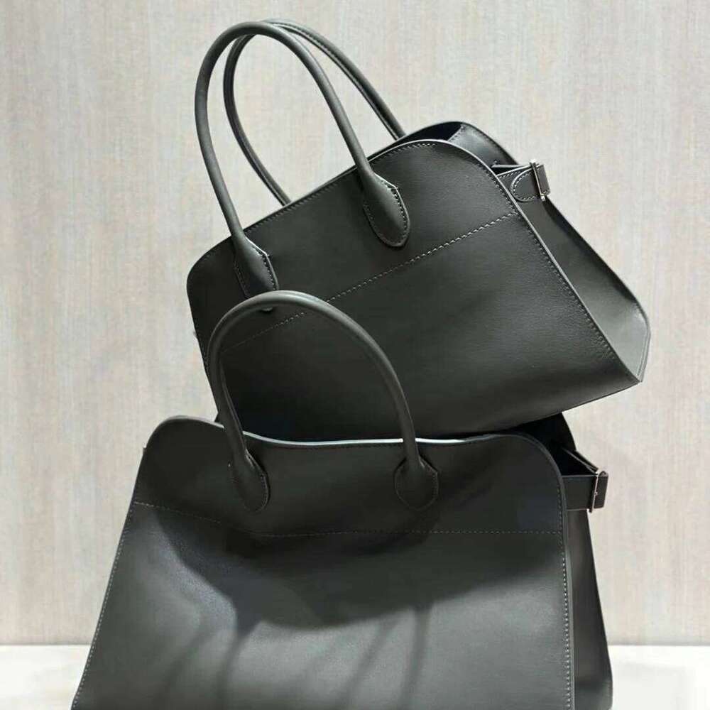 Genuine Leather Handbag High-Capacity 32/38cm Top Layer Cowhide 12/15in Large Tote Bag Fashion Texture