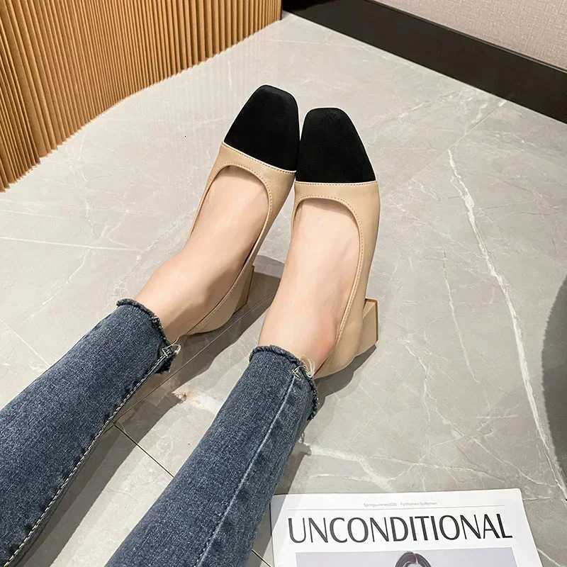 Womens High Heels Luxury Designer Shoes French Autumn New Slip on Casual Office Work Loafer Pumps Zapatillas Mujer 2024 W250910