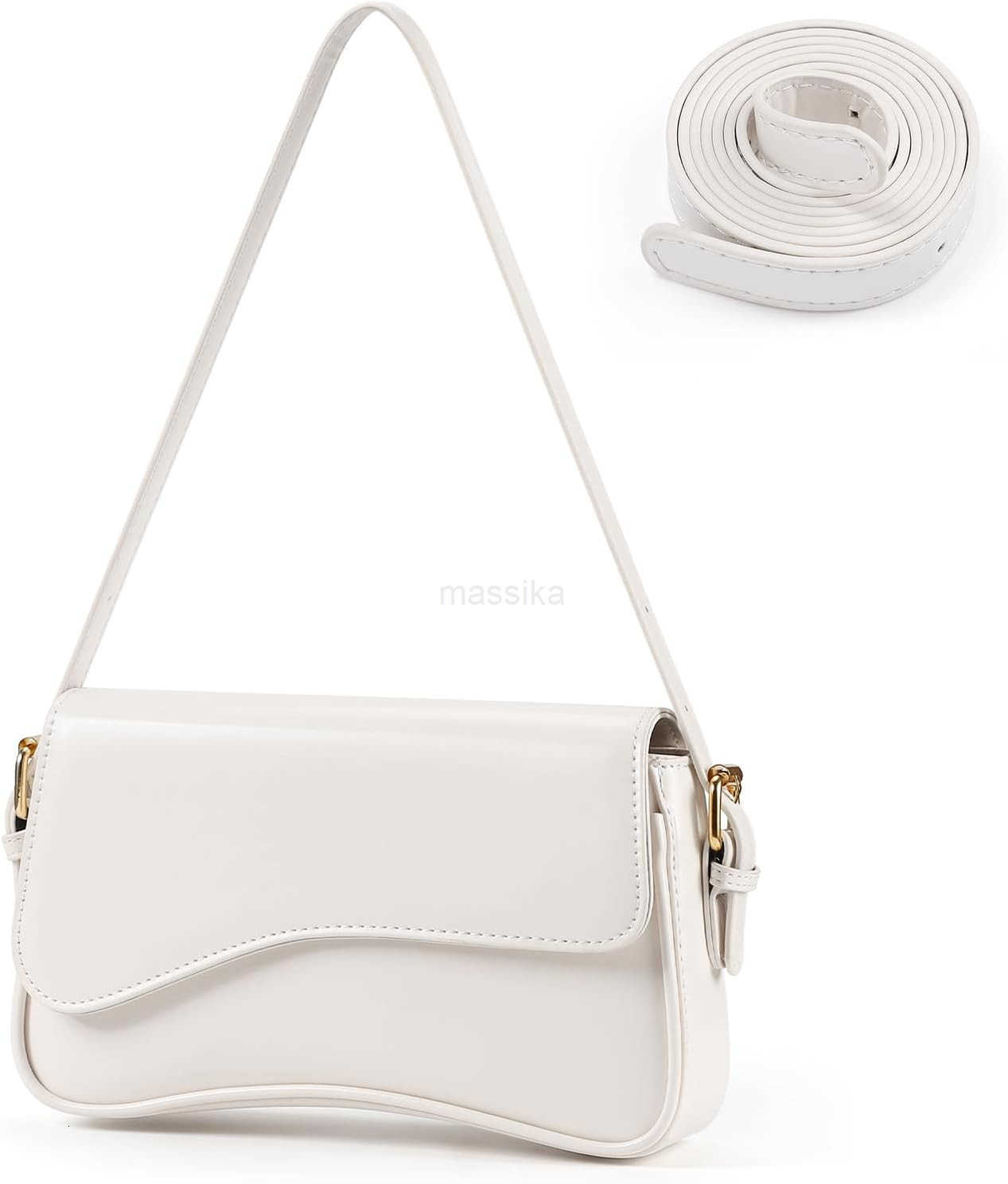 Shoulder Bag for Women PU Leather Crossbody Bag Clutch Purse with 2 Adjustable Straps Hobo Bag Y2K Trendy Saddle Bag M250910