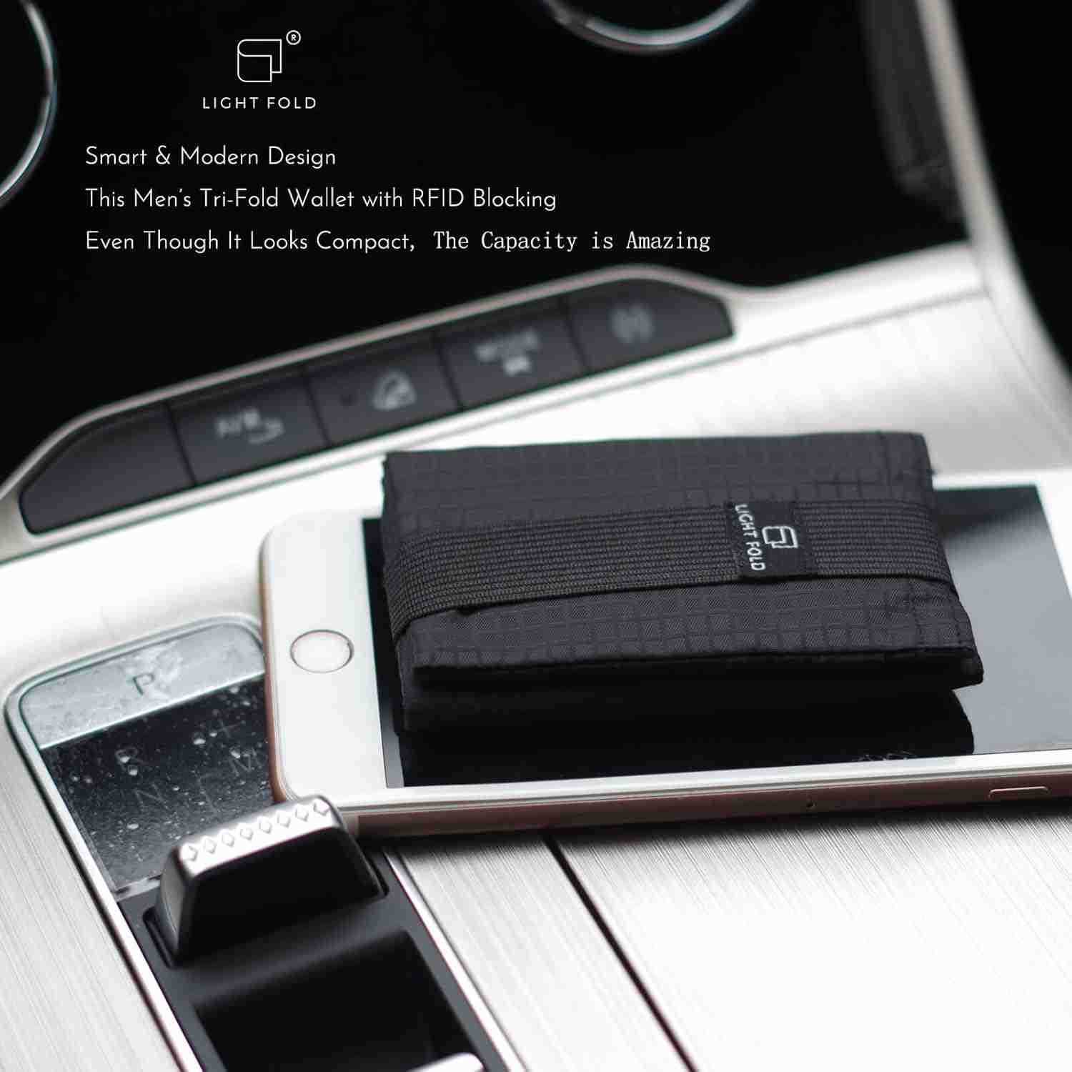 Slim Wallet for Men with RFID Blocking Minimalist Slim Wallet with Thin Durable Style Data Protection Multiple Pockets for 12 Cards Cash Small Wallet 
