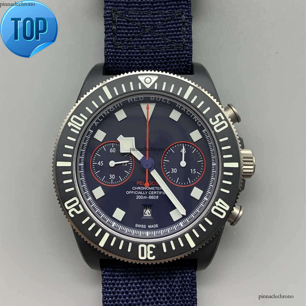 Pelagos M25807KN-0001 M+ Factory 1 1 SuperClone AAAAA 5A Quality 43mm Mens Watches Titanium Automatic Mechanical Chronograph 7750 Movement Gift Box