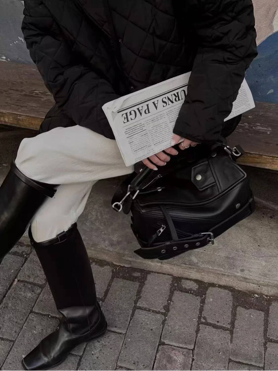 Top Quality Brand Handbag And Purse Designer Soft Leather Shoulder Bag Black Totes Women Fashion Underarm Tote Bags high-quality