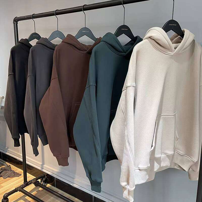 Blank Streetwear Oversized Cotton 400 Gsm Heavyweight Puff Print Hoodie