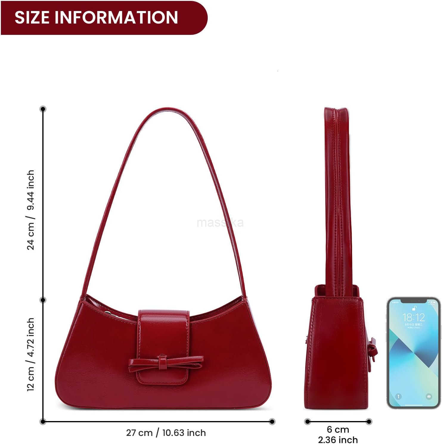Shoulder Bags for Women Coquette Bow Purse Y2k Bag Small Cute Purses Mini Hobo Handbag Faux Leather Shoulder Purse M250910
