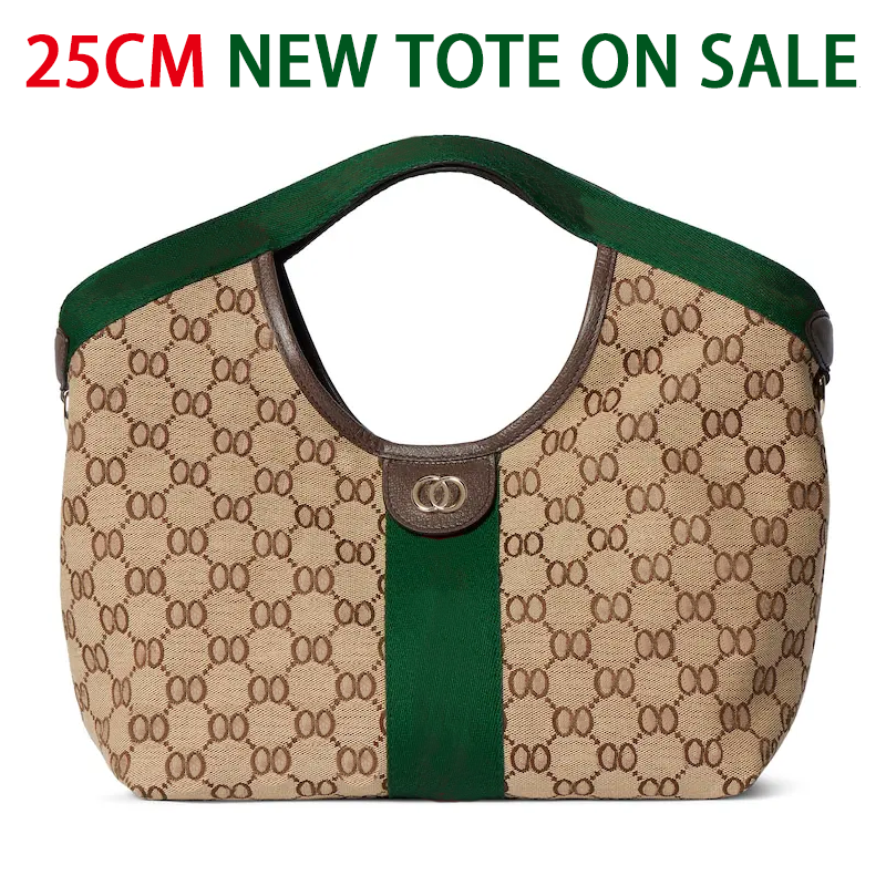25CM new designer bag with dark green ribbon mini tote bag simple purse elegant shoulder bag classic luxury bag practical single item for retro and trendy banquet bag