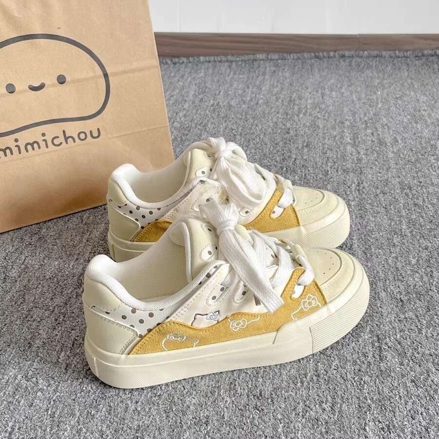 Versatile Niche Sneakers Women's 2025 New Thick-Soled White Student Casual Sports Bread Shoes