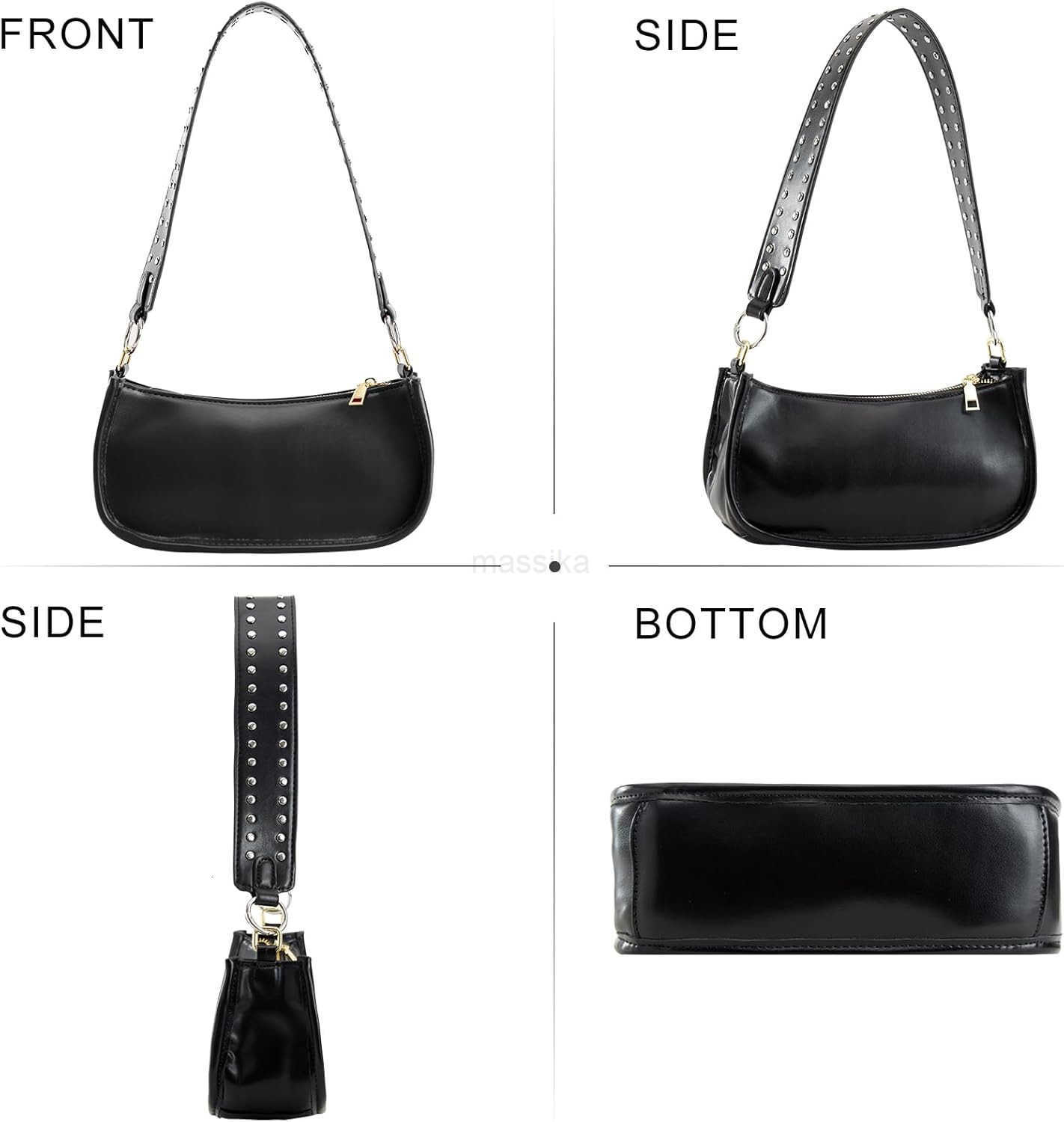 Shoulder Bag for Women Cute Hobo Purses and Handbags Retro Clutch Underarm Purse with 2 Removable Strap M250909