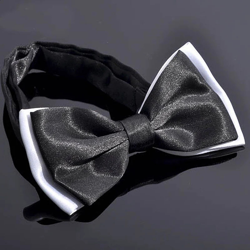 Adult Bowtie Classic Man Fashion Wedding Party Formal Satin gift Silk Multicolor Adjust Neck Bow tie style ClipOn 250909