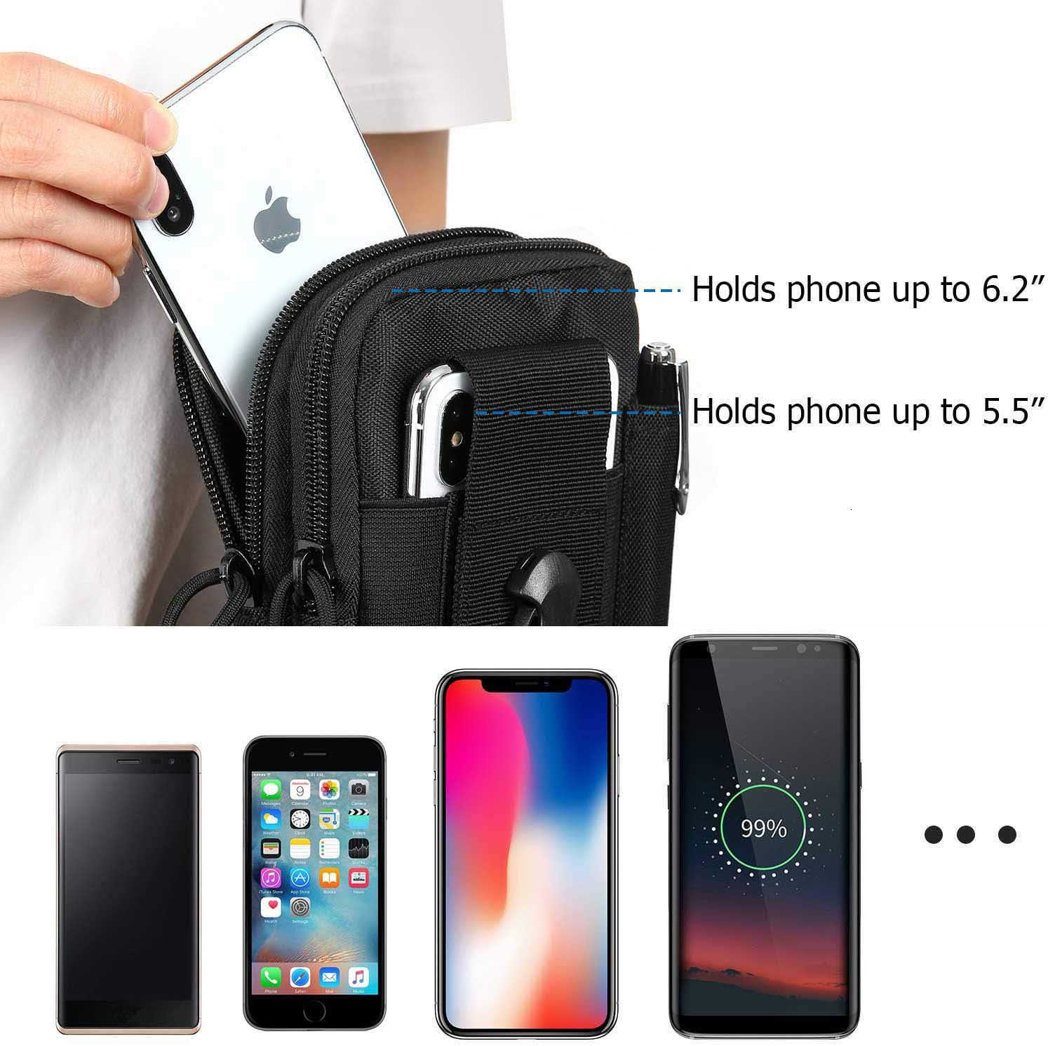 Tactical Waist Pouch EDC Molle Waist Bag Belt Phone Pouch Holster Purse Carrying Pouch for Smartphone Tools Z250910