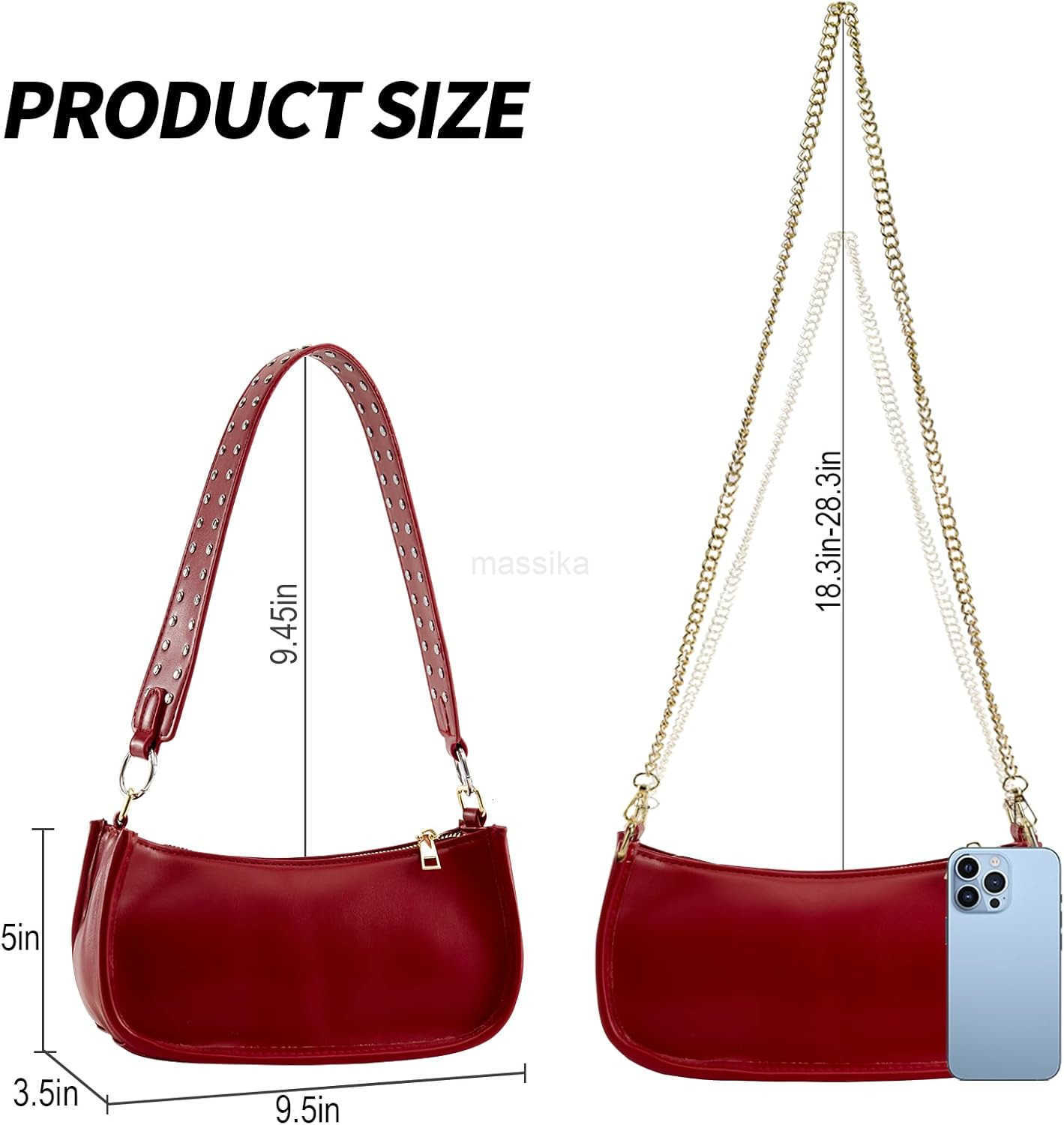 Shoulder Bag for Women Cute Hobo Purses and Handbags Retro Clutch Underarm Purse with 2 Removable Strap M250909