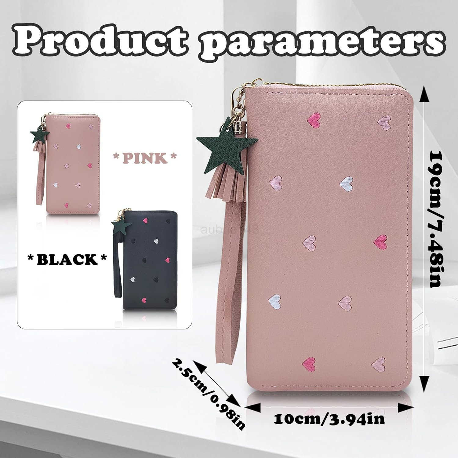 Womens Wallets PU Leather Ladies Wallet Wristlet Wallets for Women with Detachable Handle Multi Slots Travel Wallet Womens Wallet for Shopping Dating 