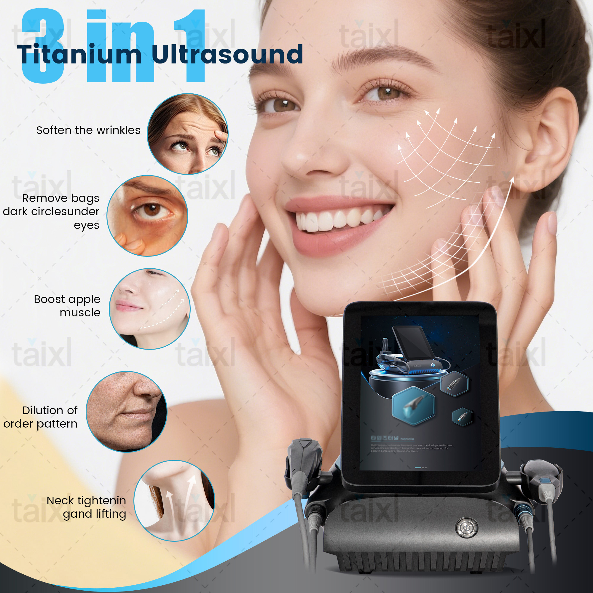 Professional 3 In 1 THER 12D RF Beauty Machine Facial Lifting Anti Wrinkled Machine Suitable for home and beauty salon