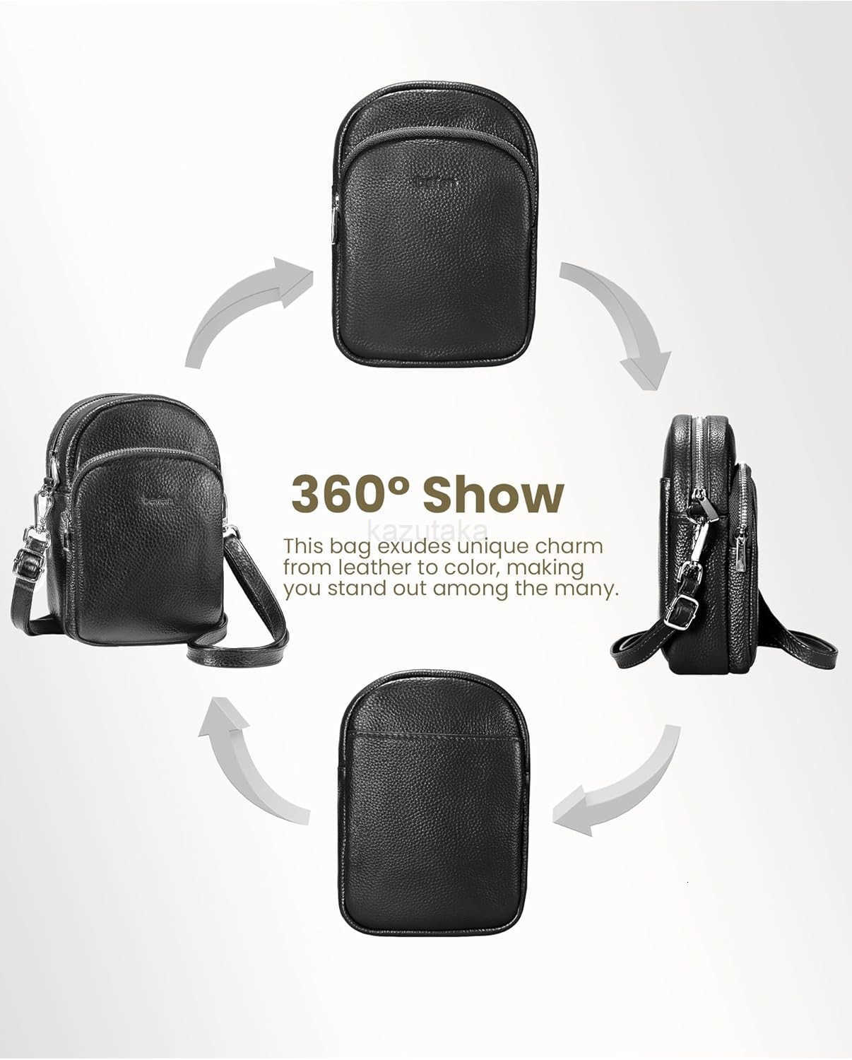 Genuine Leather Small Crossbody Bags for Women Trendy Travel Cell Phone Wallet Purses with RFID Blocking Card Slots Z250910