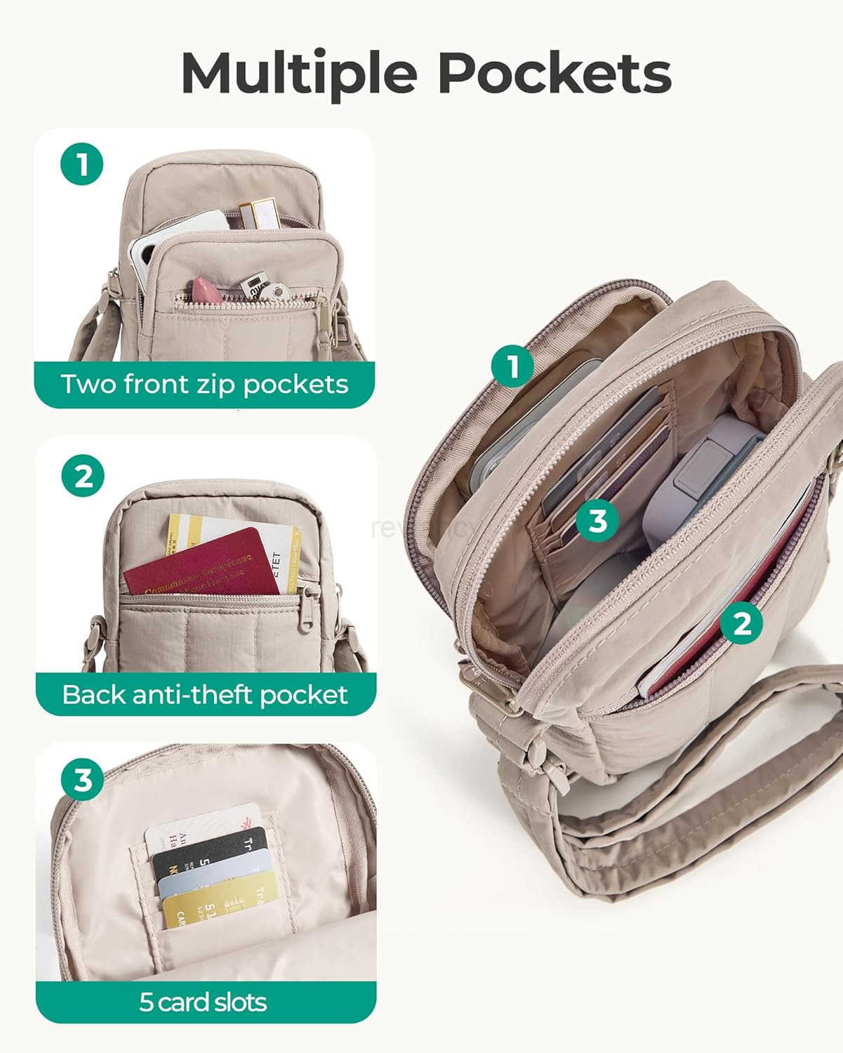 Small Crossbody Bags for Women Cell Phone Crossbody Purse for Women Travel Wallet with RFID Blocking Card SlotsW250909