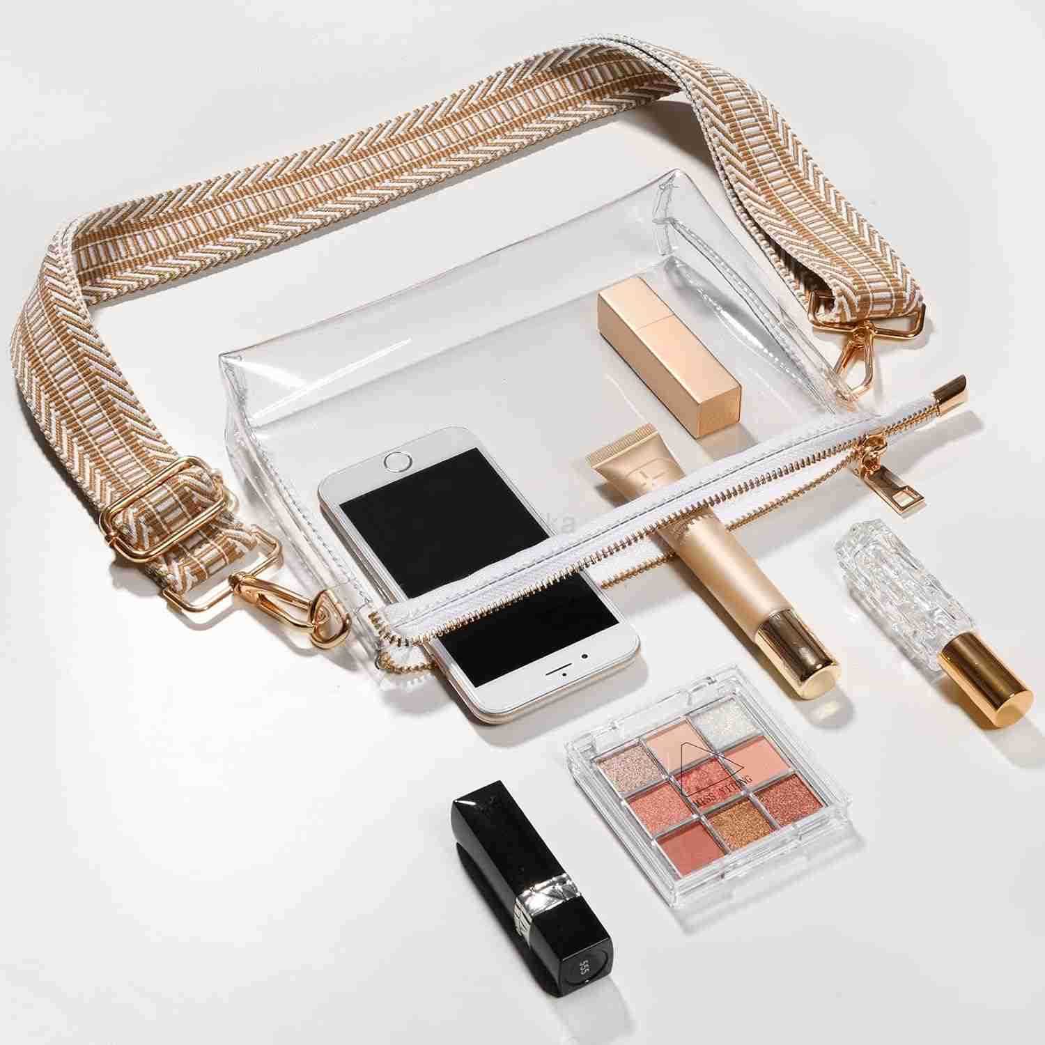 Clear Purse for Women Stadium Approved Crossbody Bag Small Stadium Bag for Concerts Sports Events M250909