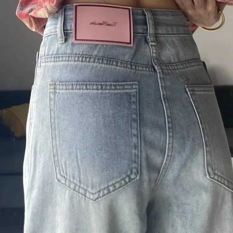Mulheres perna larga calas de brim baggy senhora vintage y2k punk cintura baixa solta calas jeans streetwear moda lixo longo s Z250910