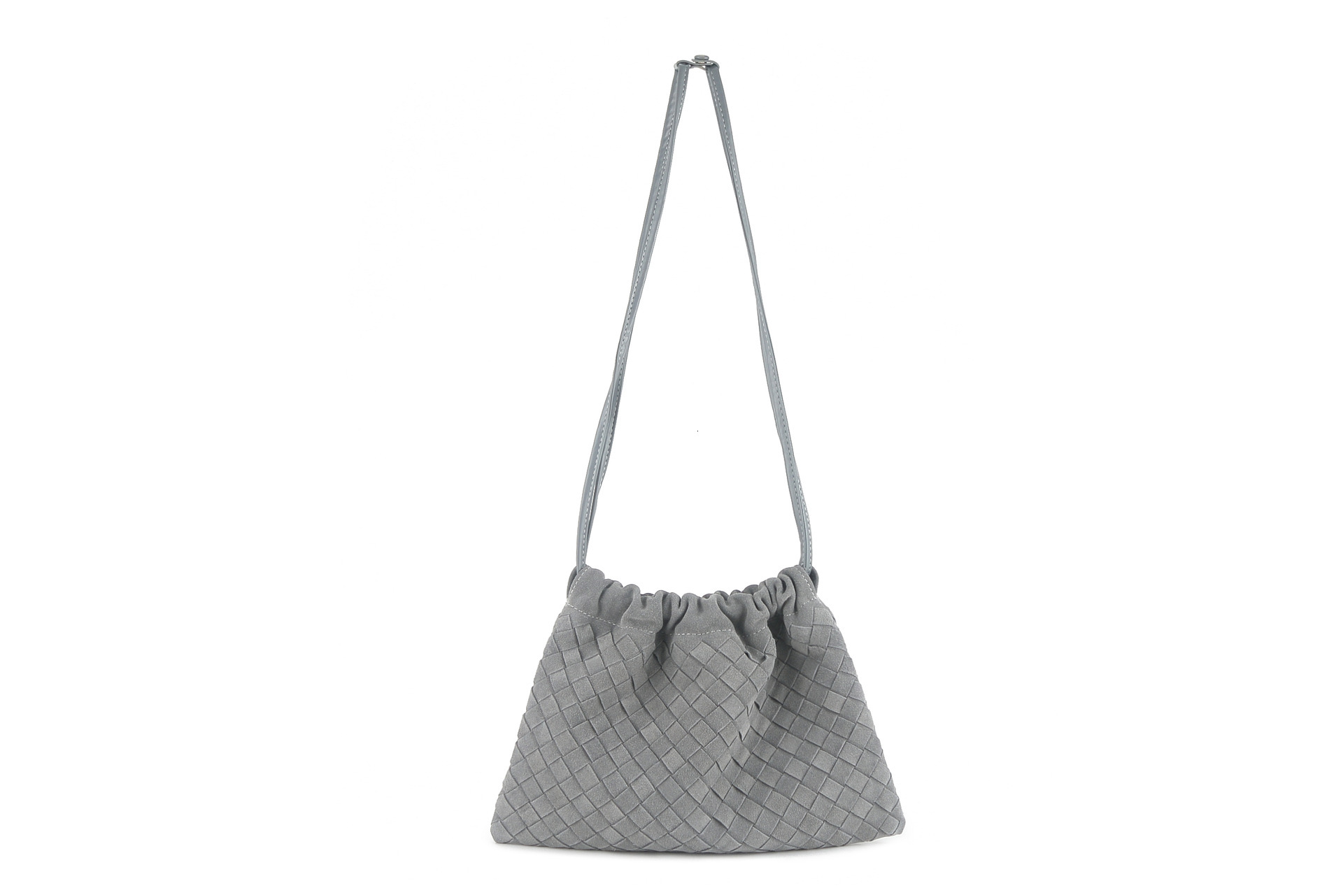 New suede woven handbag 2025 designer fashionable drawstring bag multifunctional large capacity shoulder bag