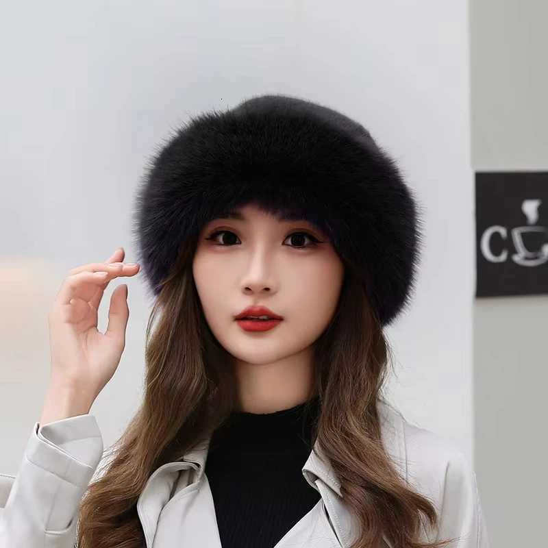 Fashion Winter Thick Furry Haiand Fluffy Russian Faux Fur Women Girl Fur Hat Winter Outdoor Earwarmer Ski Hats New Beanies CXJ250910