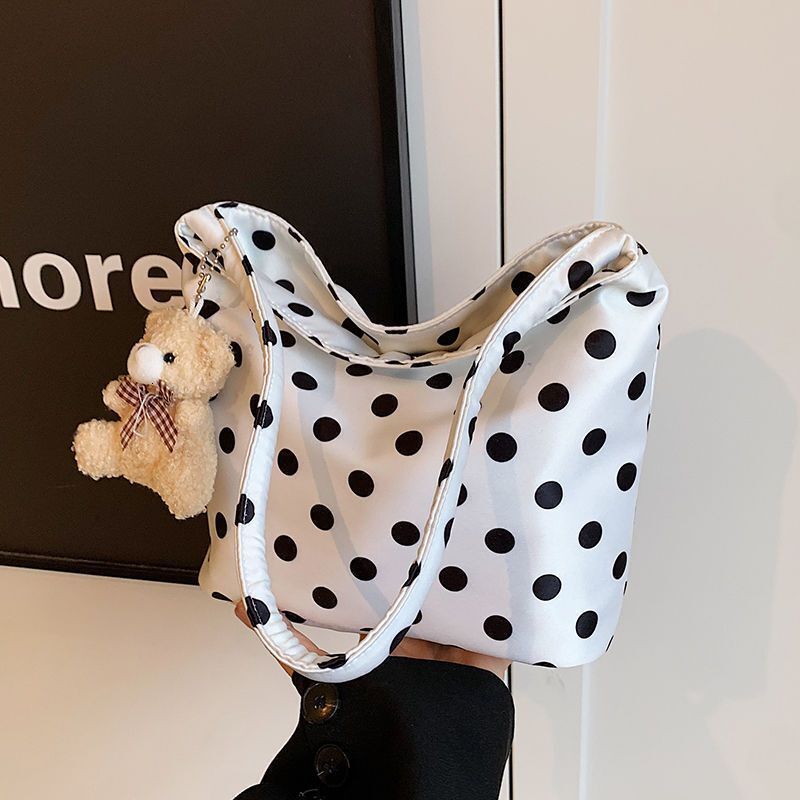 Super Popular Niche Polka Dot Nylon Bag Luxury Bag For Women Designer Bag Free Shipping New Versatile Shoulder Underarm Bag For Going Out And Work Sma