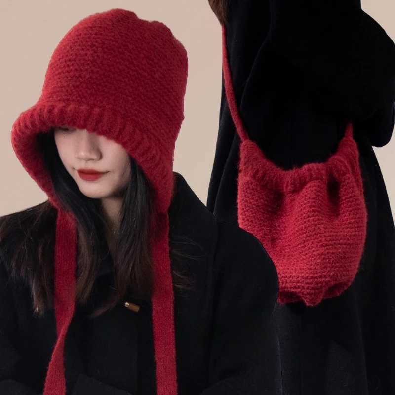 Knitted Beanies C For Men Women Winter Warm Unisex Hooded Hat Neck Collar Scarf C Ski Beanie Cold Hats Balaclava Cs BonnetXJ250910