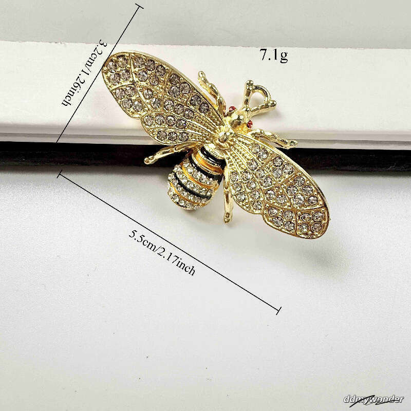 Fashion Alloy Inlaid Dia Bee Keychain Bag Accessories Car Key DIY Jewelry Pendant