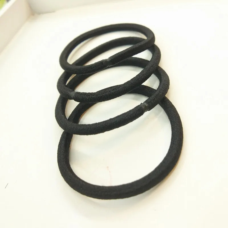 1050pcs 4mm Mix Color Black No Damage Elastics Hair Ties Bands Leagues Tails Holders for Men Women Girls and Boys Bulk 250909