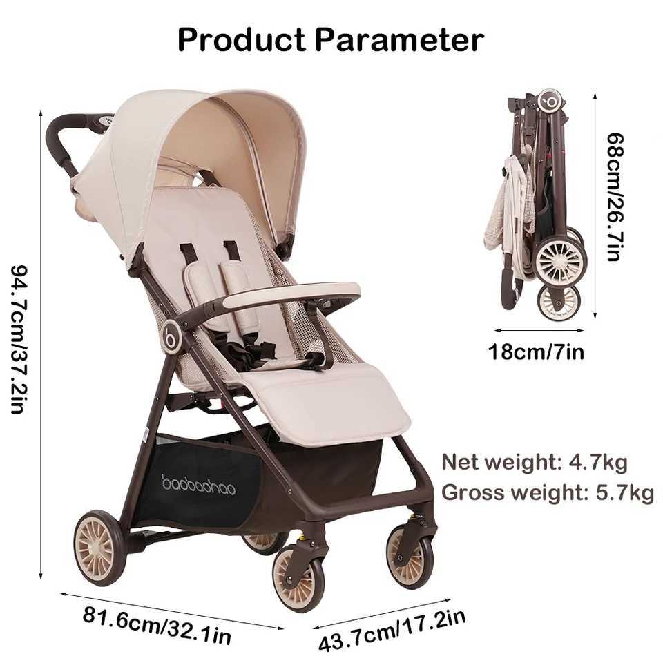 Lightweight And Portable Oneclick Folding Stroller Quick Folding System Miniature Size Make Travel Convenient Portable Baby W250910