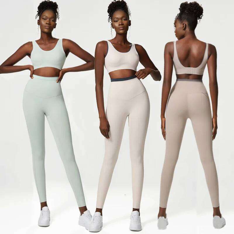 2 Pieces Yoga Suit Women Sexy Tight-Fitting Fiess Sports Set Gym Bra Elasticity High Waist Leggings Female Athletic Wear