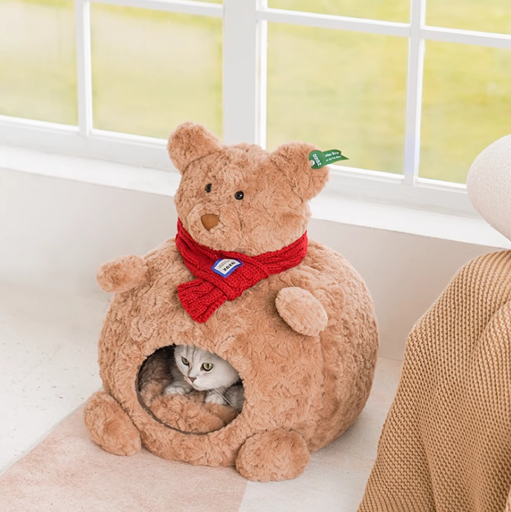 Winter-Friendly Animal Companion Haven Luxurious Plushy Hideaway Maternity Den