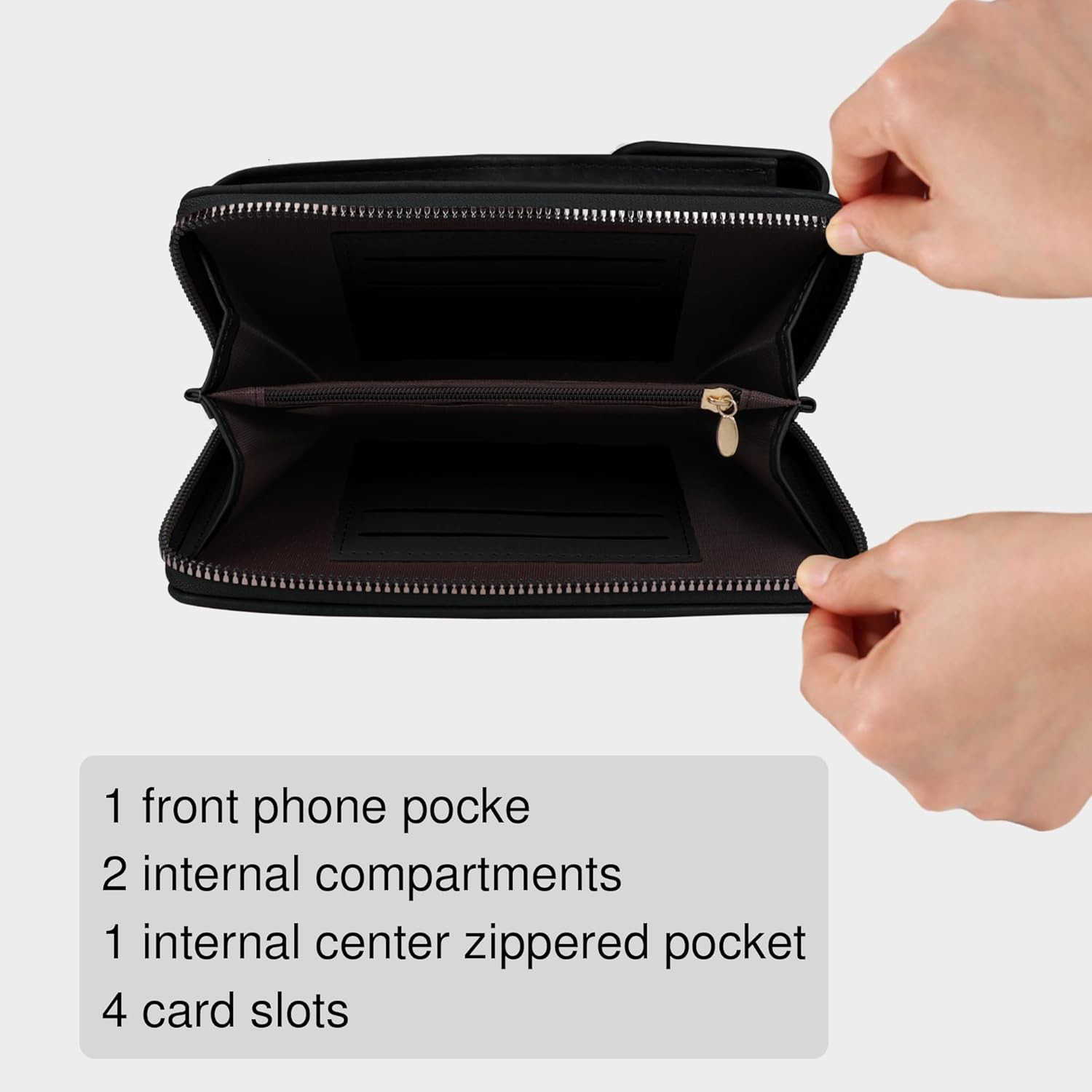 Women Cell Phone Purse Wallet Small Crossbody Bag Leather Shoulder Bag with Card SlotW250910