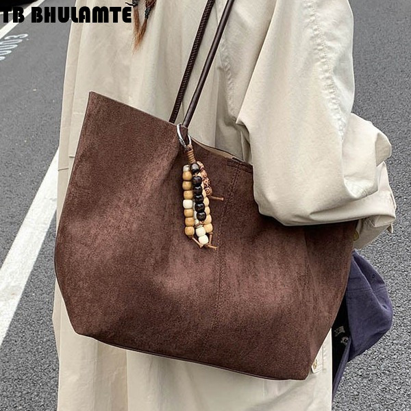 Free Shipping Designer Bag Simple Suede Tote Bag For Women 2025 Autumn Luxury Bag Winter New Velvet Mother-daughter Bag Large Capacity Handbag Shoulde