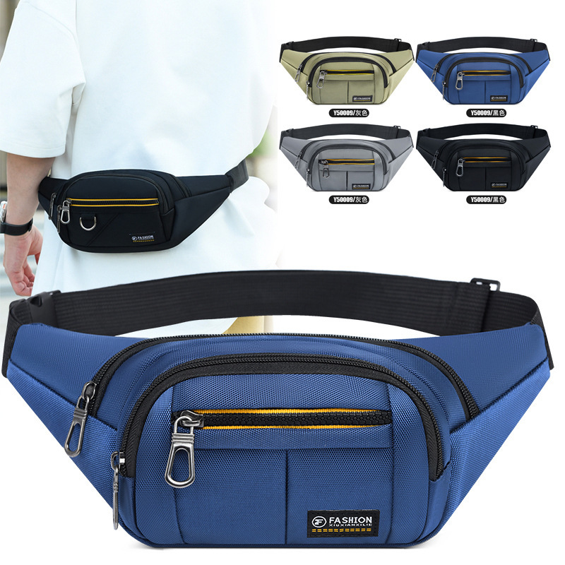 Foreign Trade New Men S Waist Bag Multi Layer Designer Bag Storage Phone Bag Trendy Single Shoulder Crossbody Bag Business Cashier Luxury Free Shippin