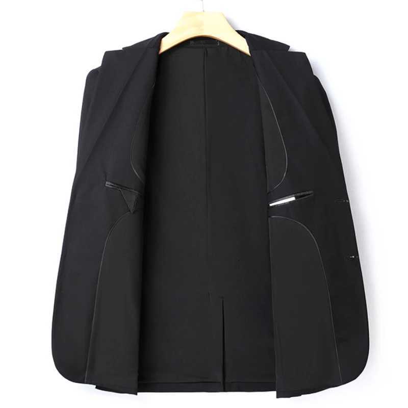New Blazerpants Mens Fashion Business Gentleman Italian Style Slim Solid Color Professional Suit Wedding Groom Best Man Suit W250910
