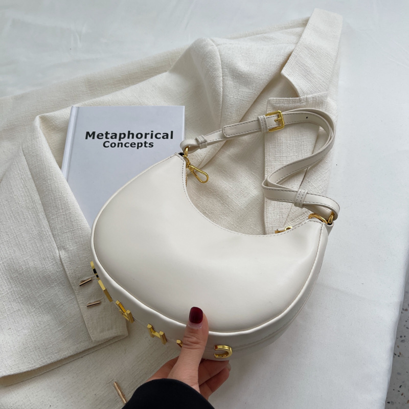 TB BHULAMTE Designer Texture Underarm Bag, Half-moon Bag Women's Luxury Bag Design Bag Crescent Bag Handbag