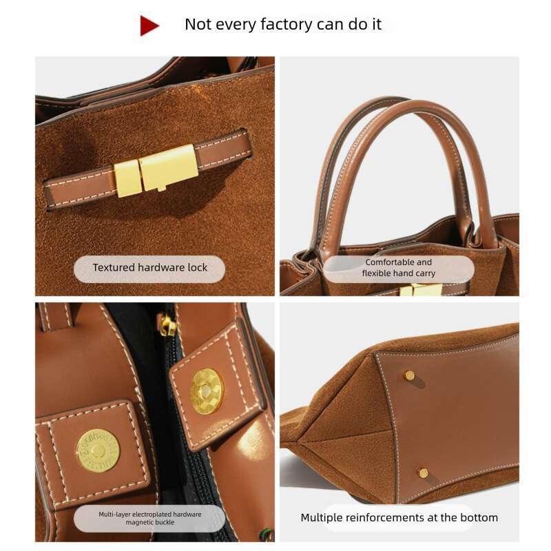 Luxury bag Dumpling Suede Commuting High End Tote Bag Genuine Leather Crossbody Large Capacity New Women s Handbag