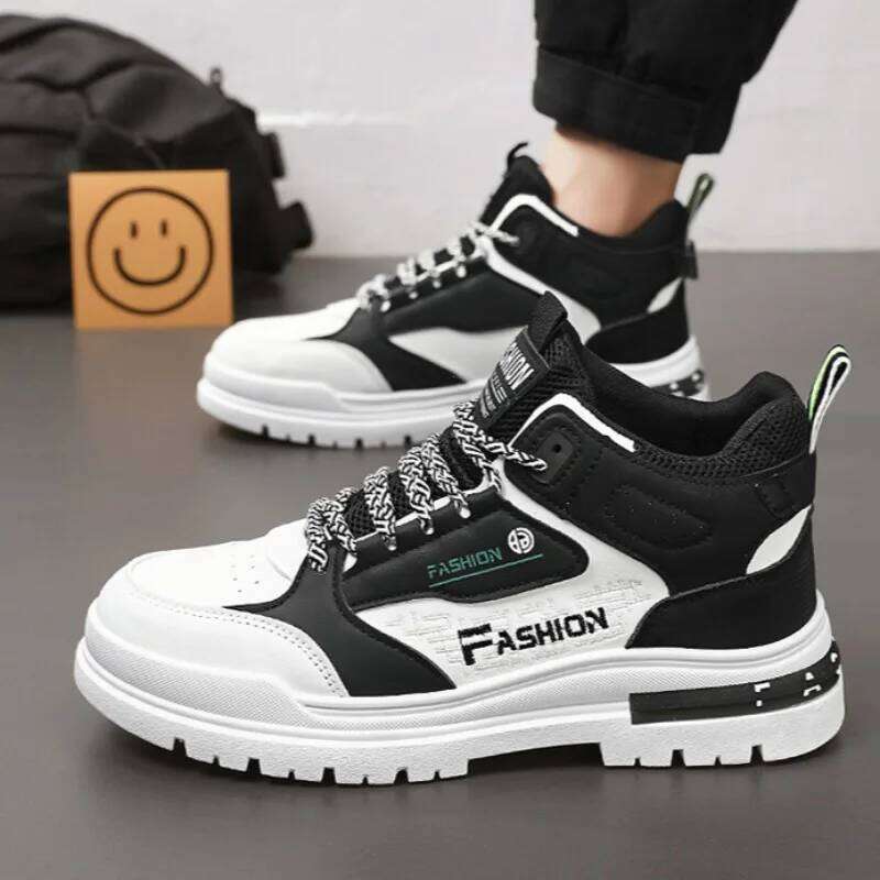 Men's Shoes Fashion High Top Sneakers High Quality Casual Shoes for Men Platform Ankle Boots Vulcanized Shoes Zapatillas Hombre