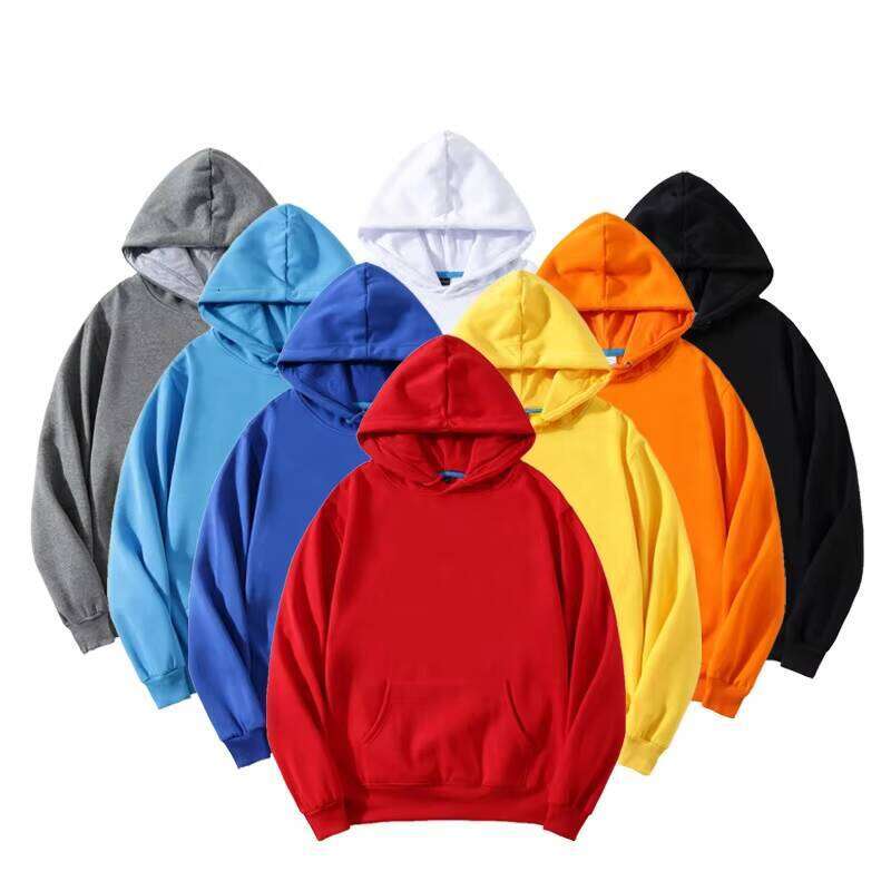Cheap High-Quality Pure Cotton Solid Color Plus Size Logo Print Hoodie Men's Sweater
